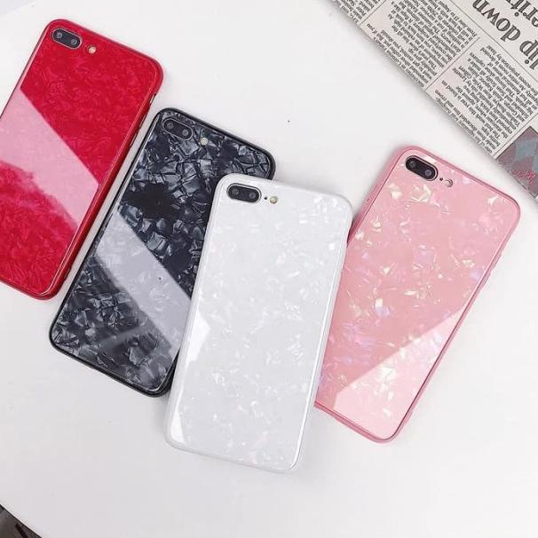 Iphone 7 PLUS Shiny Shell Diamond Glass Hard Case