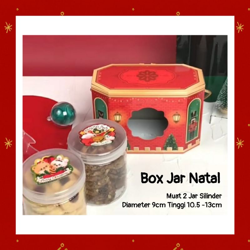 

Christmas Jar Box Natal Dus Toples Kue Kering Kemasan Packaging