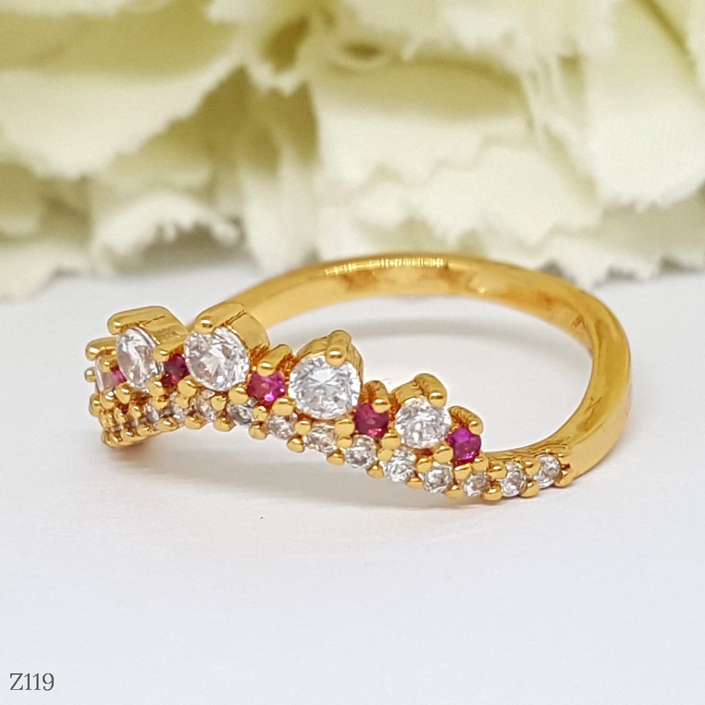 PGX Cincin Xuping Wanita Lapis Emas Aksesoris Perhiasan Fashion Premium - Z119