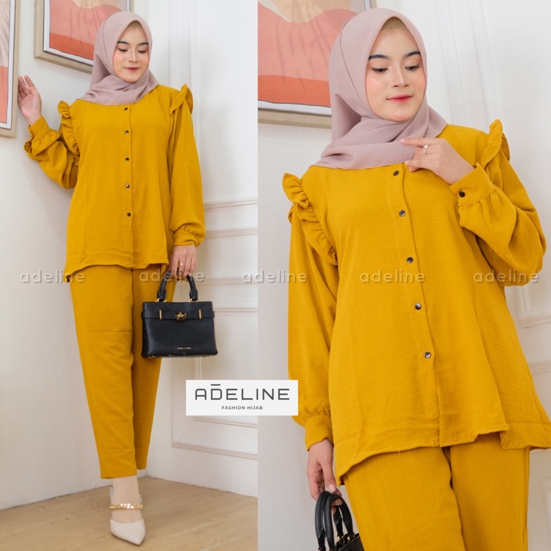 Slimpi Set Ld110 - SetCel Crinkle Airflow One Set Crinkle Jumbo Oversize Setelan Wanita  / R.6 - 326-6591