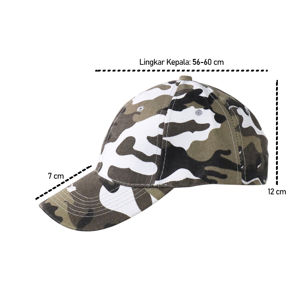 Topi Trucker Baseball Camouflage Army Summer Hat - S8R - Gray