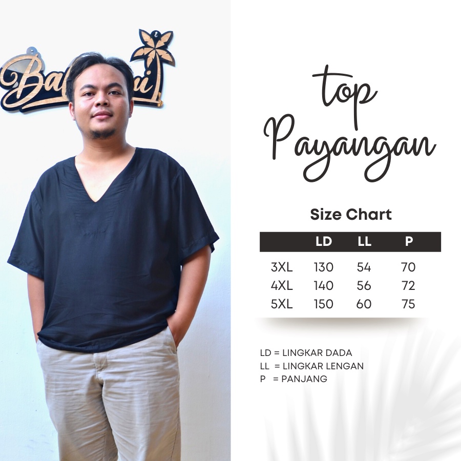 Balicihui Top Payangan Series Plus Size Jumbo Big Size Atasan Pria