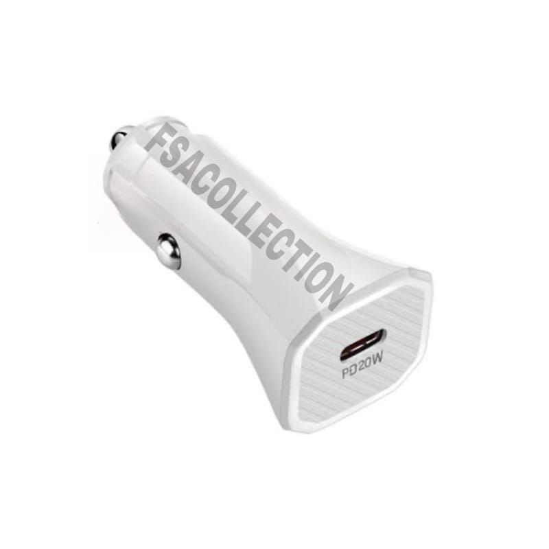 Adapter Car Charger Usb C Fast Charging Kepala Charger Mobil 20W Quick Charge XS Max/ XR/ 11 Pro/12 Pro/13 Pro Max