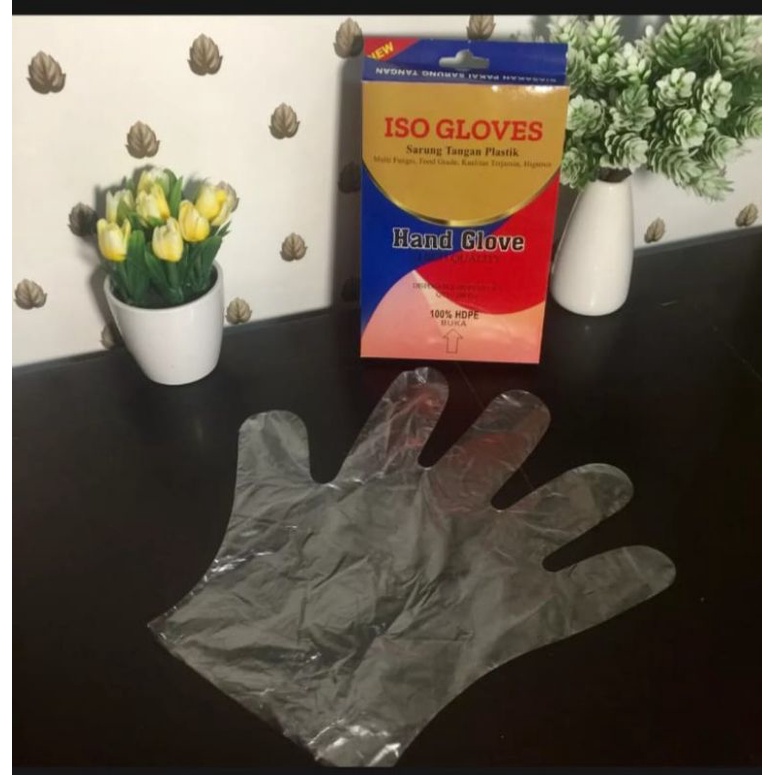 Sarung Tangan Plastik Hand Gloves Murah isi 100 pcs (50 pasang)