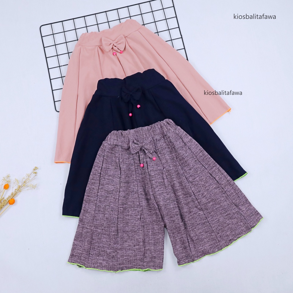 Rok Celana Polos Uk 6-7 Tahun / Bawahan Anak Perempuan Murah Model Rok Celana Cewek Grosir Adem