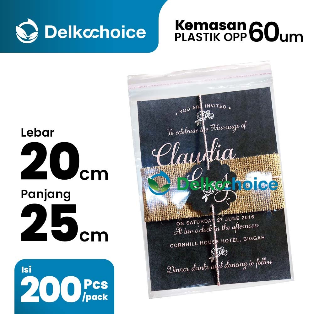 Plastik OPP Lem/Seal Plastik / Plastik OPP Undangan / OPP Double Seal 20x25