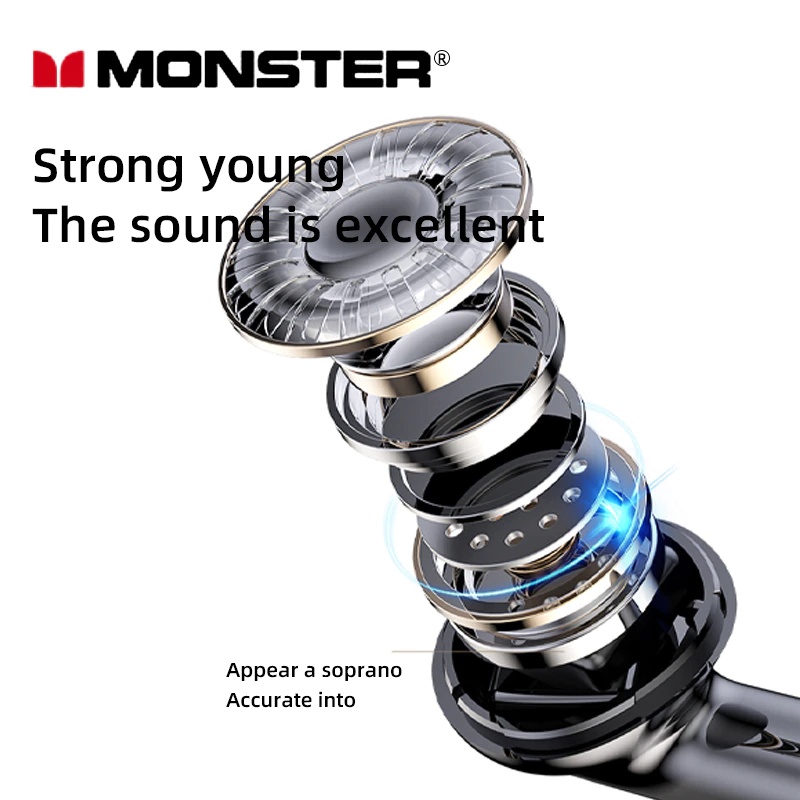 Monster XKT08 Wireless Bluetooth Earphone TWS Headset Earbuds - Hijau