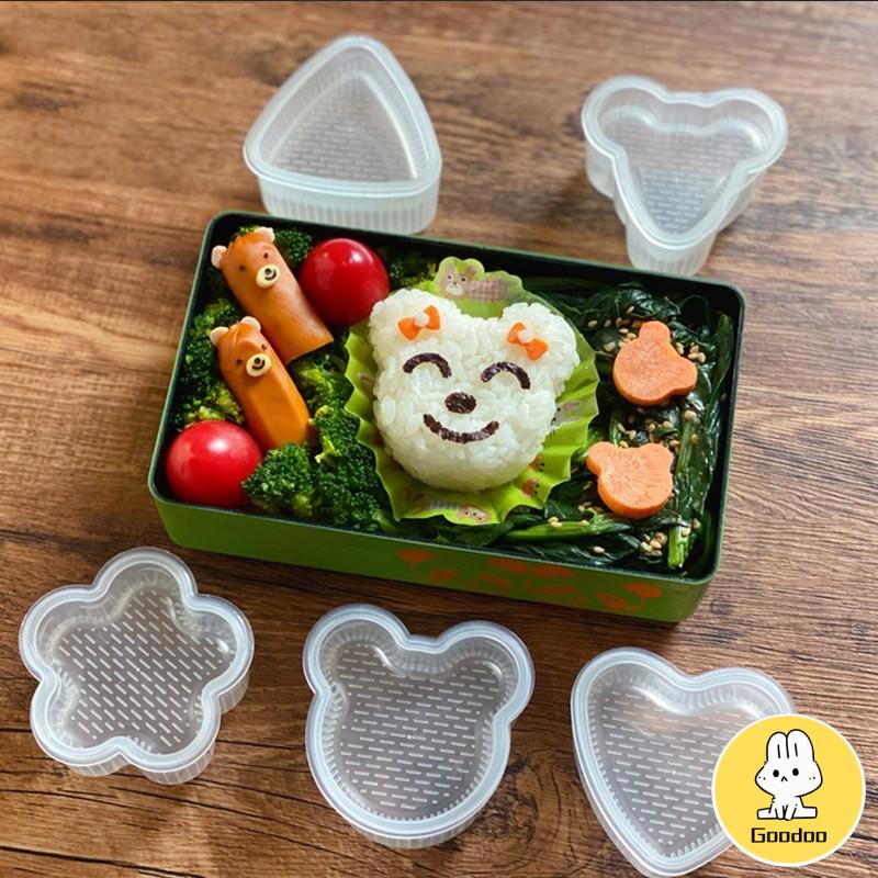 Cetakan Bola Nasi Sushi bento Plastik DIY / Bunga Segitiga Cinta Hati Kartun Bentuk Tikus/ Untuk Dapur -Doo