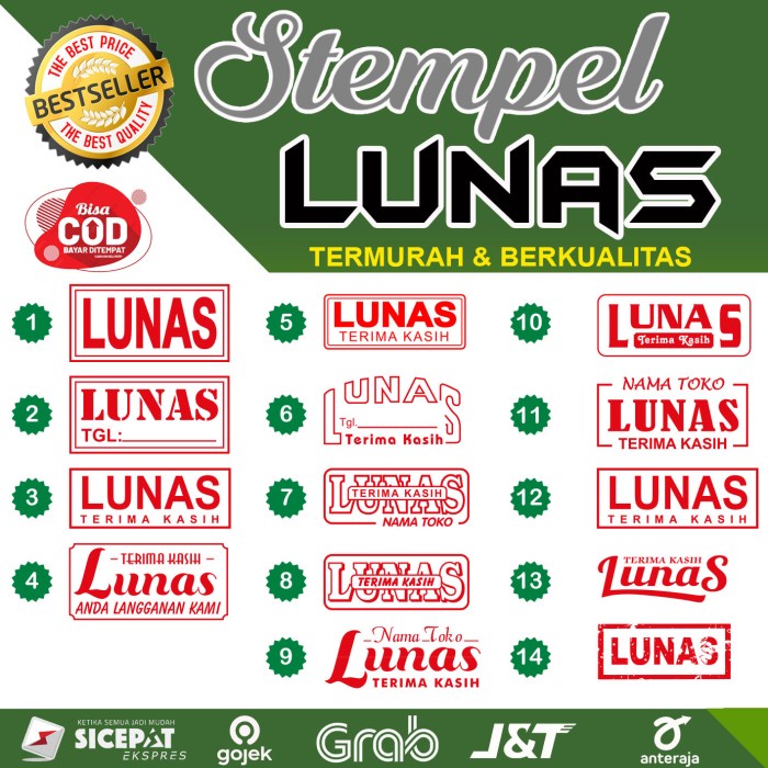 

Stempel Lunas Otomatis 1 Warna Murah Awet