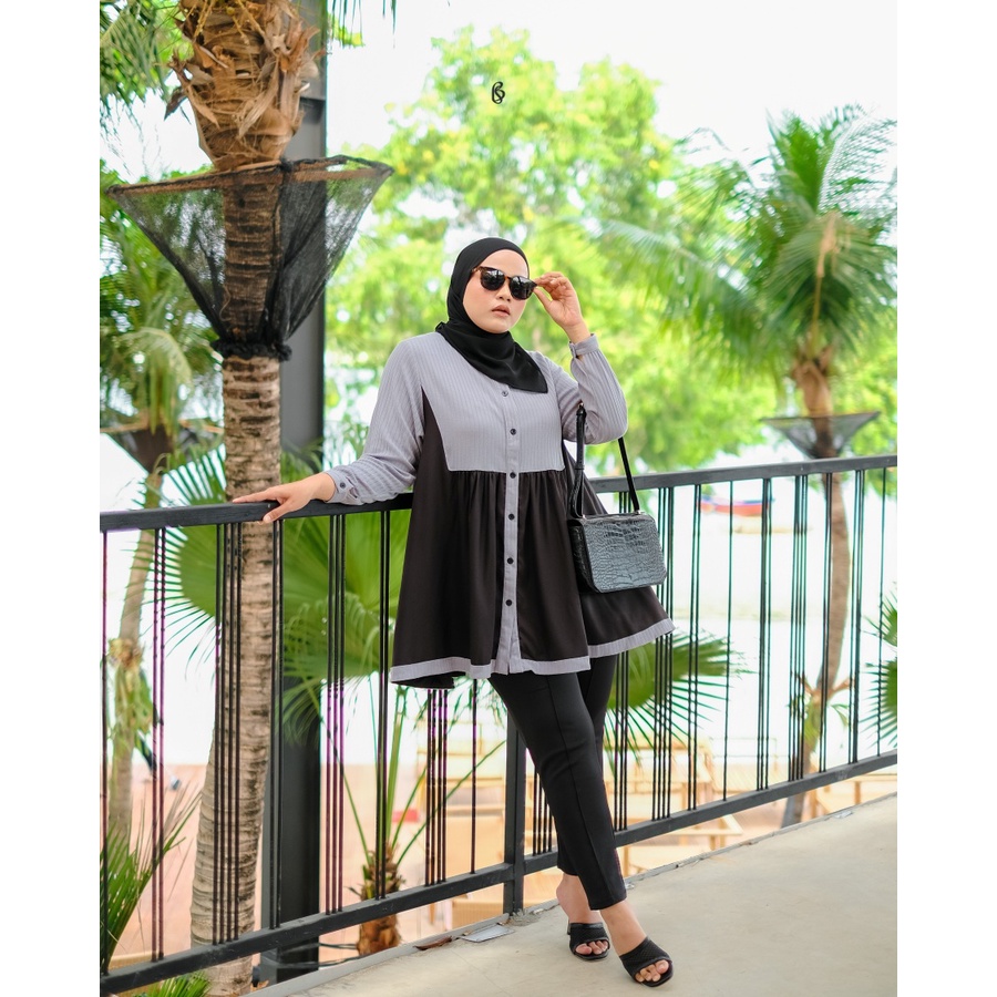 Bibigsize - Sasha Blouse | Atasan Blouse Knit Bigsize Jumbo