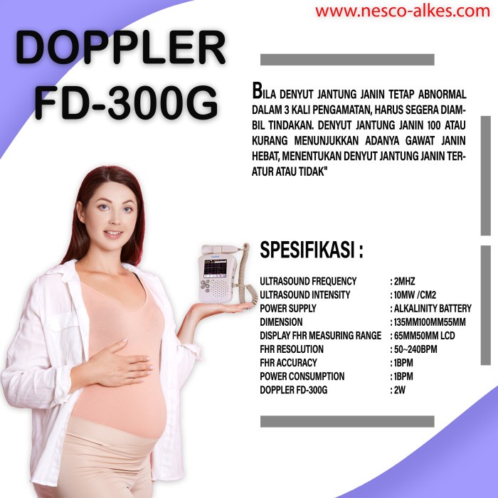 Nesco Fetal Doppler FD-200B, FD-200C, FD-300G alat Pemeriksaan untuk menilai keadaan jantung janin