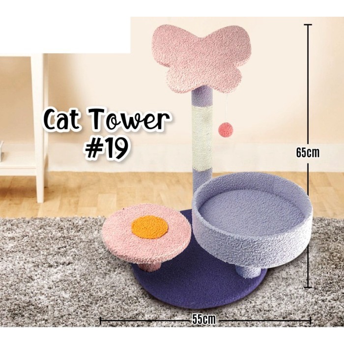 JMS Cat Tower #19 Mainan Garukan Kucing Rumah Tingkat Cat Tower #19