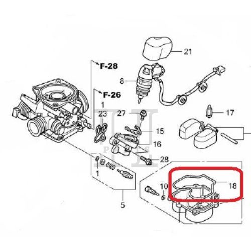 ORING O-RING SEAL TUTUP MANGKOK KARBURATOR GASKET FLOAT CHAMBER BEAT SCOOPY SPACY CS1 VARIO 110 KARBURATOR 16163-KGF-912 ASLI ORIGINAL AHM HGP HONDA