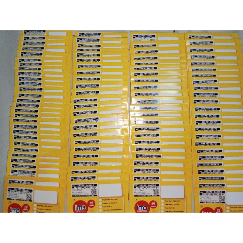 kartu perdana Indosat 1 box(100pcs)