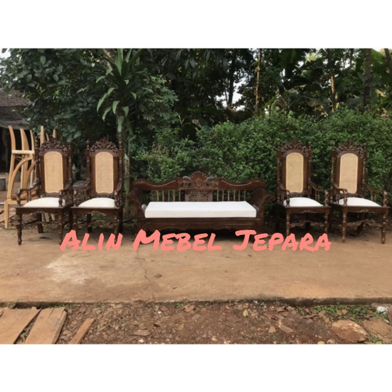 KURSI PELAMINAN SOFA PELAMINAN KLASIK ROTAN