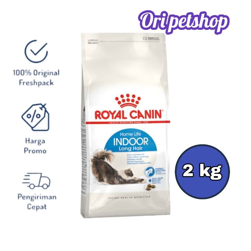 Royal Canin Indoor Long Hair Makanan Kucing Dewasa 2kg