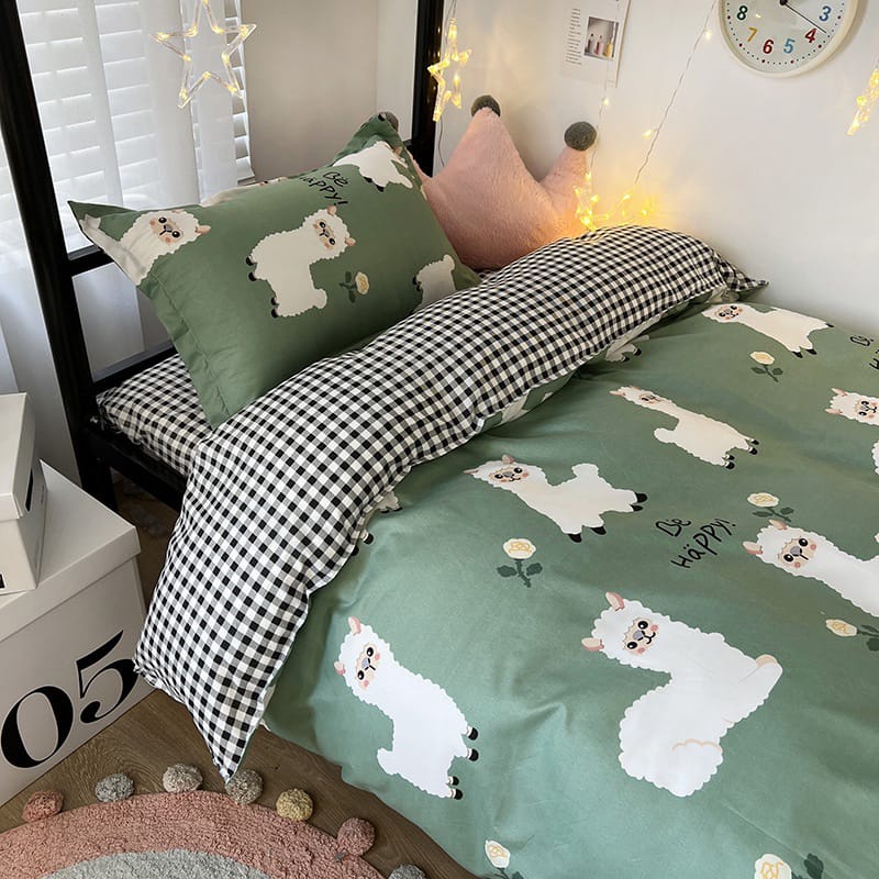MILIKI SEGERA!! Bedcover Tanpa Busa Seprei Polyester Premium ukuran 180x200CM Sarung Bedcover Set MURAH COD