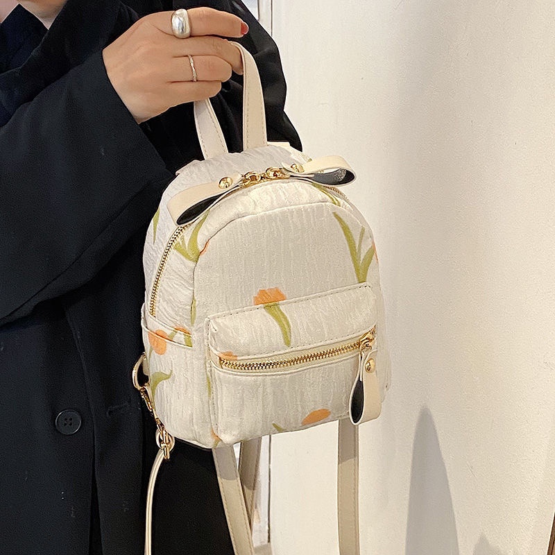 ☃❧Ransel mode baru Seraser wanita versi Korea mode mini one-shoulder messenger berbagai metode punggung tas kecil gaya barat all-match