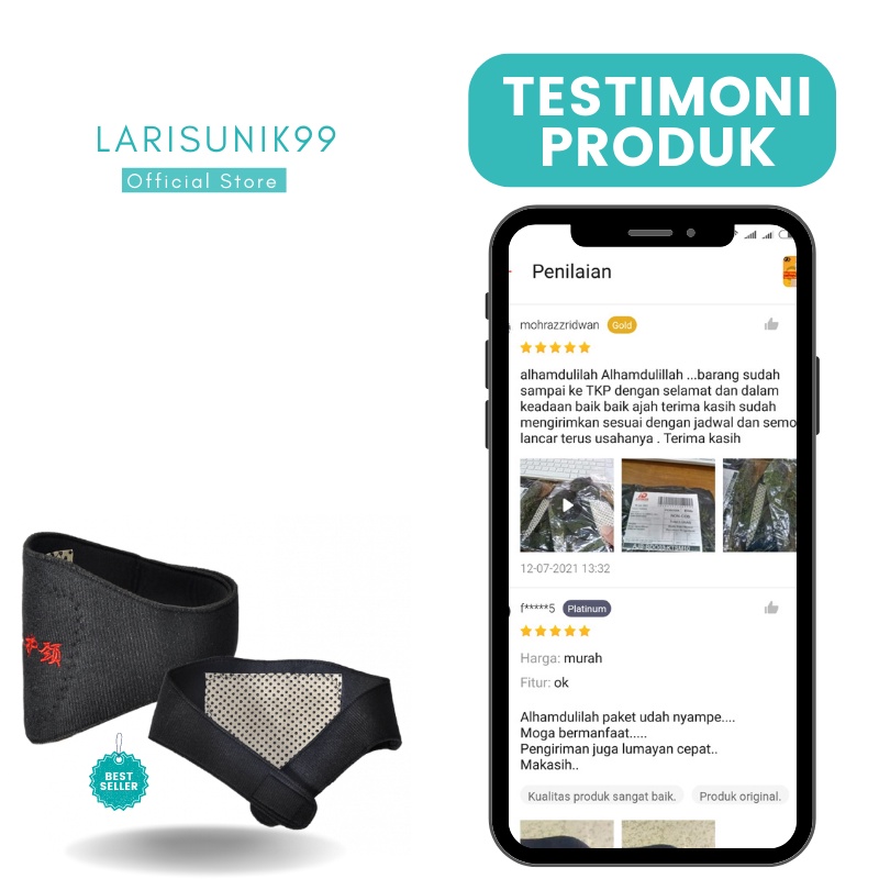 Sabuk Leher Magnetic Alat Terapi Koyo Leher Melancarkan Peredaran Darah Sabuk Terapi