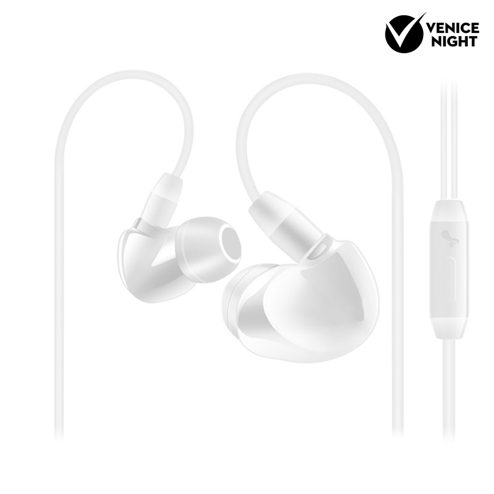 (VNEP) (Berkabel) SX538 Portable Subwoofer 3.5mm In-Ear Earphone Olahraga Headset dengan Mic