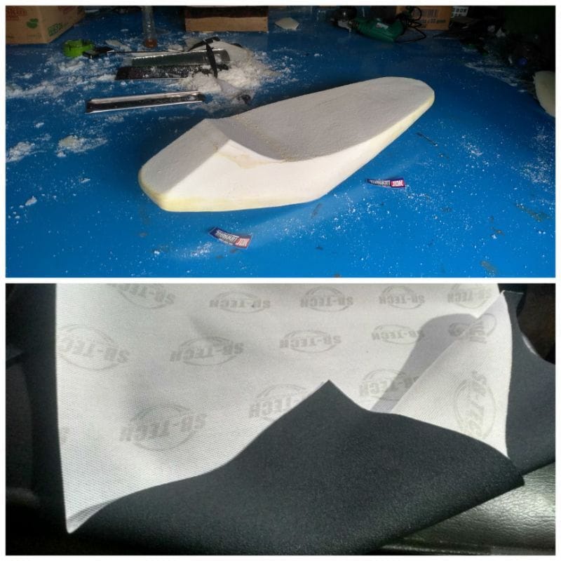 Busa dan kulit Jok motor custom model Roadrace Mio sporty, Jupiter z, Jupiter MX new/old, beat fi, V