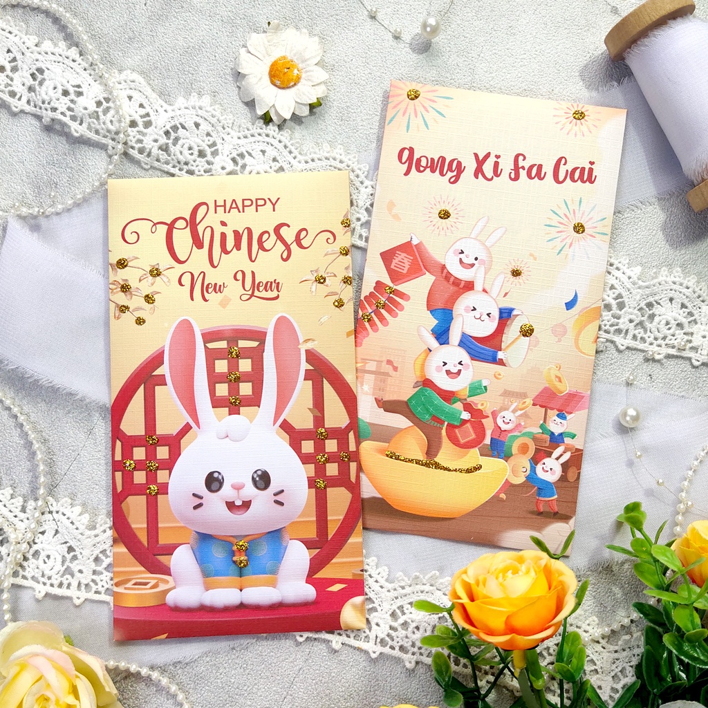 Angpao CNY15-32 custom text nama Chinese New Year - Angapo Imlek Bisa Tulis Nama - Envelope / Hongpao special custom Gong xi fa cai / tahun baru cina 2023 shio dragon naga