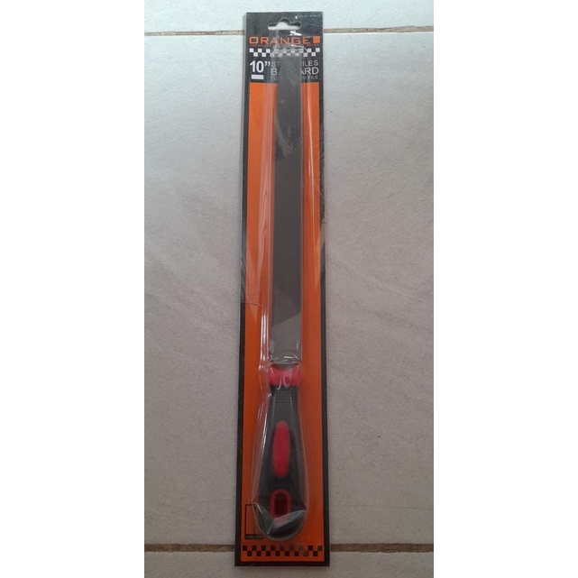 Kikir Besi Plat Gepeng Kasar Gg Files Flat Bastard 10&quot;inch 250 mm Orange