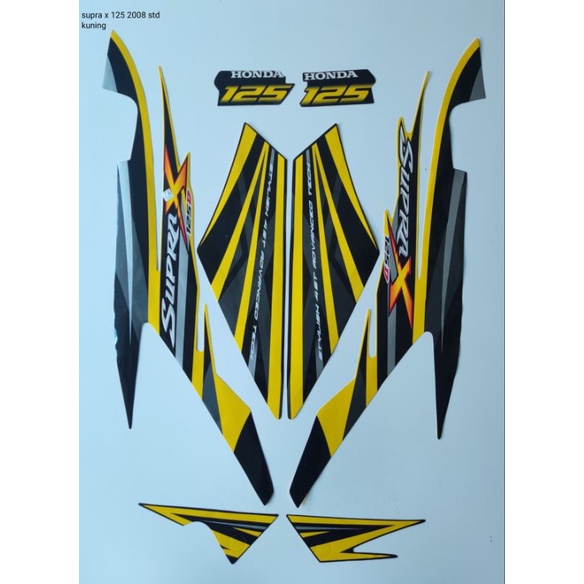 STRIPING ORI HONDA SUPRA X 125D STD Th 2008/Kuning