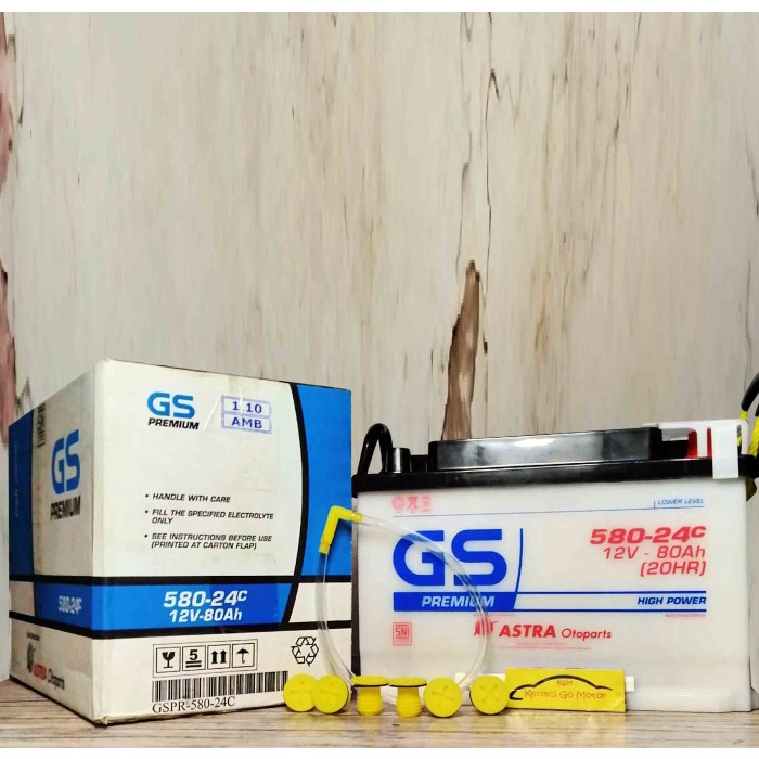 AKI GS ASTRA PREMIUM 580-24 58024 ACCU GS PREMIUM BASAH INOVA REBOND