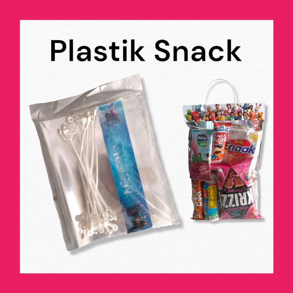 

Goodie bag snack label hangtag Bonus plastik parcel isi 10 pcs