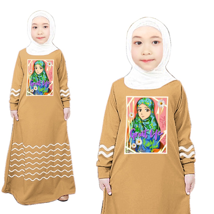 RILLO - Gamis Dress Anak Great Life usia 3-12 tahun