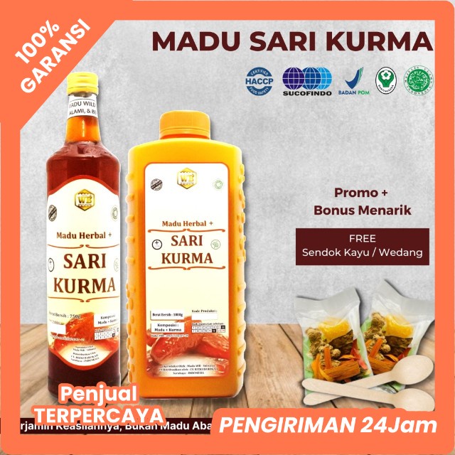 

ASLI 100% [MADU ASLI - Madu Sari Kurma / Madu Herbal / Garansi Murni Asli 100% - Beli 10 Gratis 1