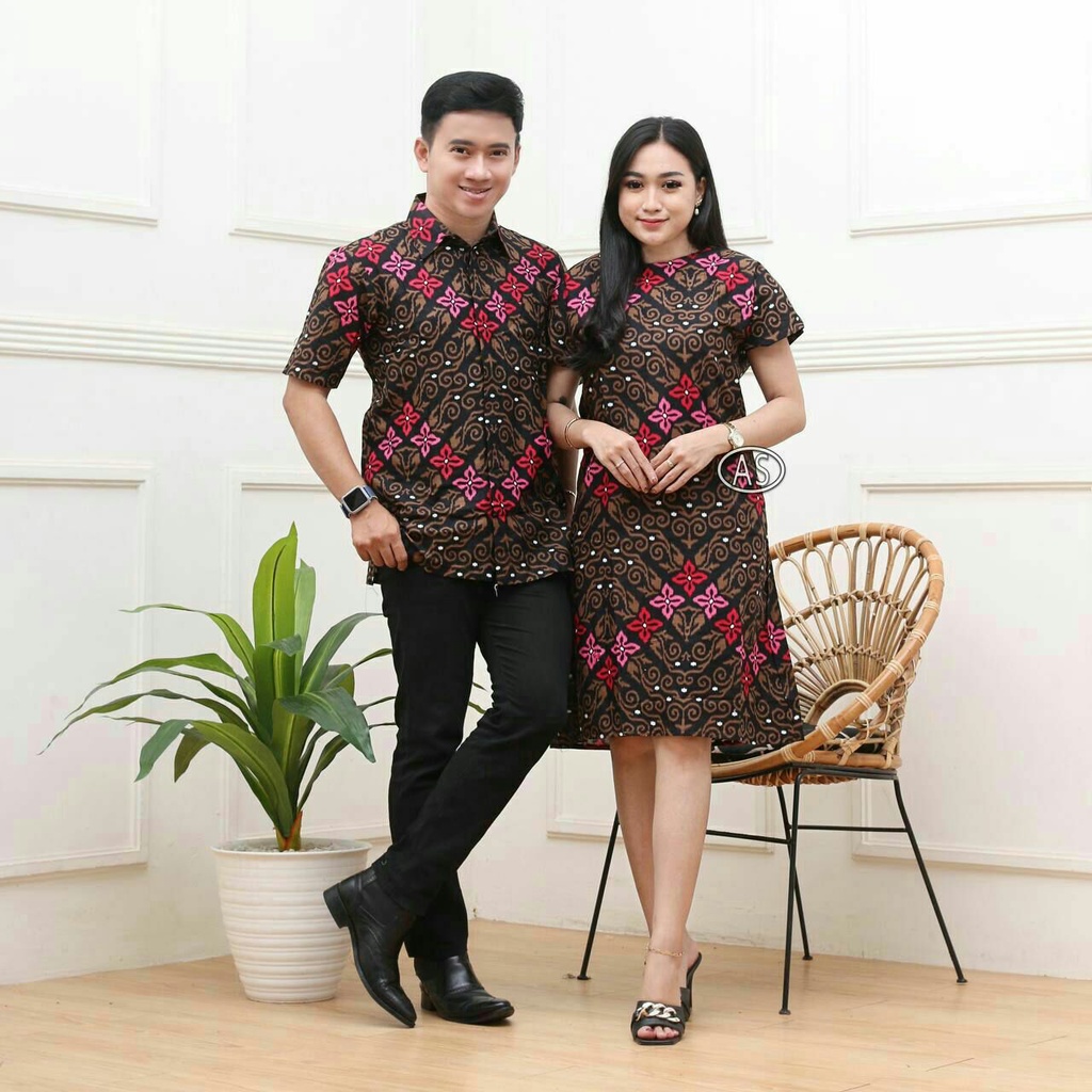 SARIMBIT COUPLE DRESS NATAL BATIK KANTOR KEMEJA TERBARU 2022 MURAH BATIK PEKALONGAN
