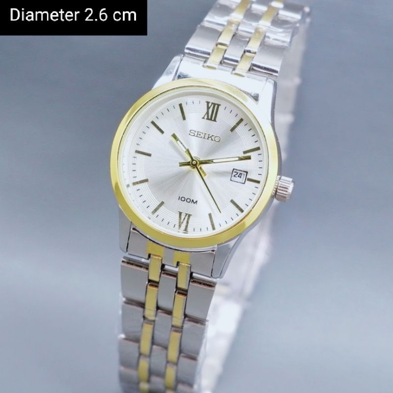 Jam Tangan casual wanita Stainless steel/ Jam Tangan cewek Anti air Free bok