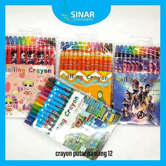 

Crayon Putar 12 Warna Panjang Karakter