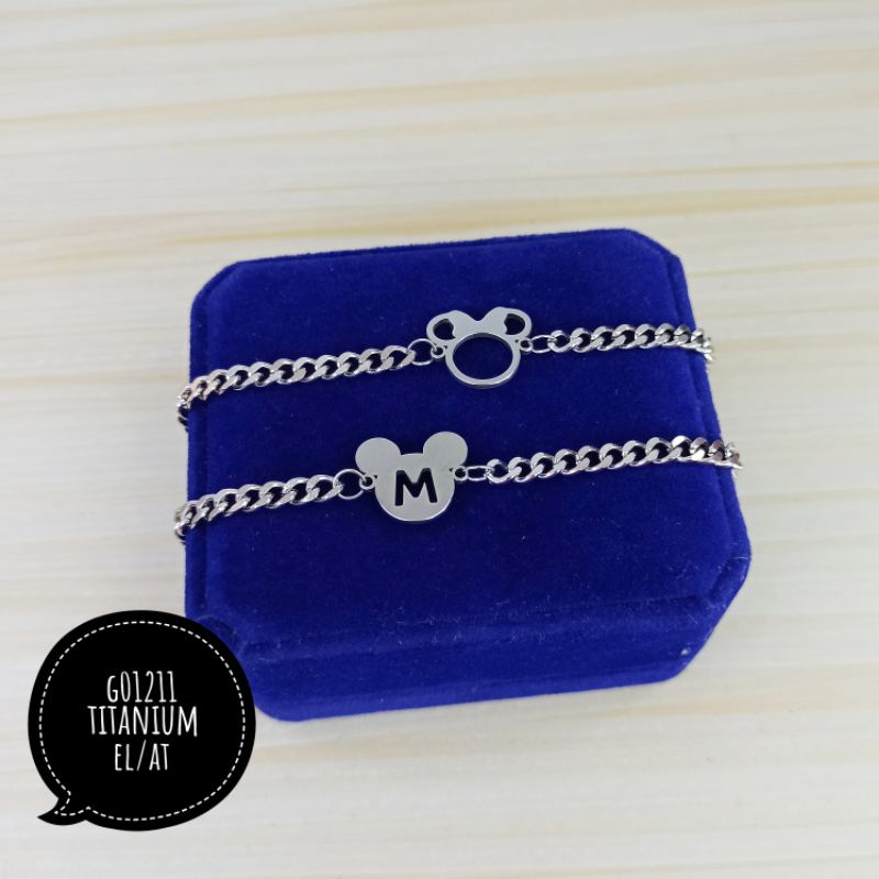 Gelang Anak Titanium Mickey Silver G01211