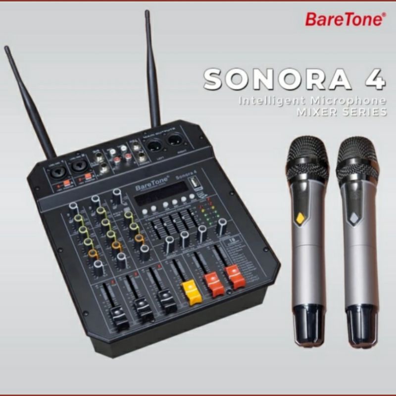 mixer audio mic wireless original baretone sonora 4 mixer mic wireless karaoke original