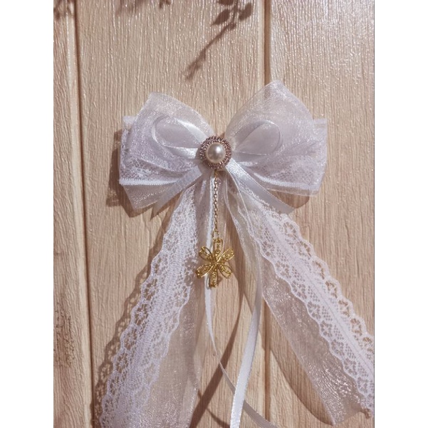 korean ribbon brooch // pita lightstick aplikasi hiasan dekorasi