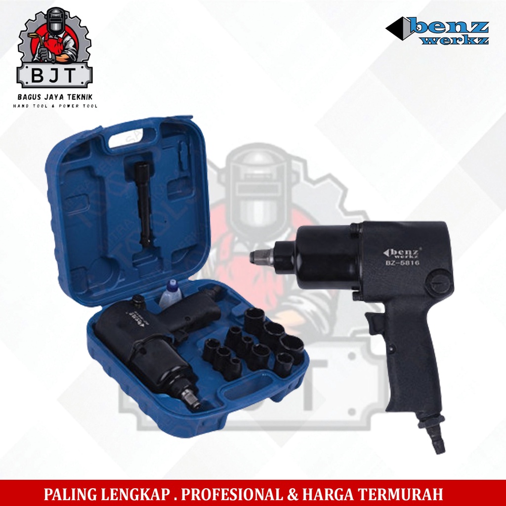BENZ BZ-5816 Air Impact Wrench KIT 1/2 Inch Mesin Buka Baut Angin