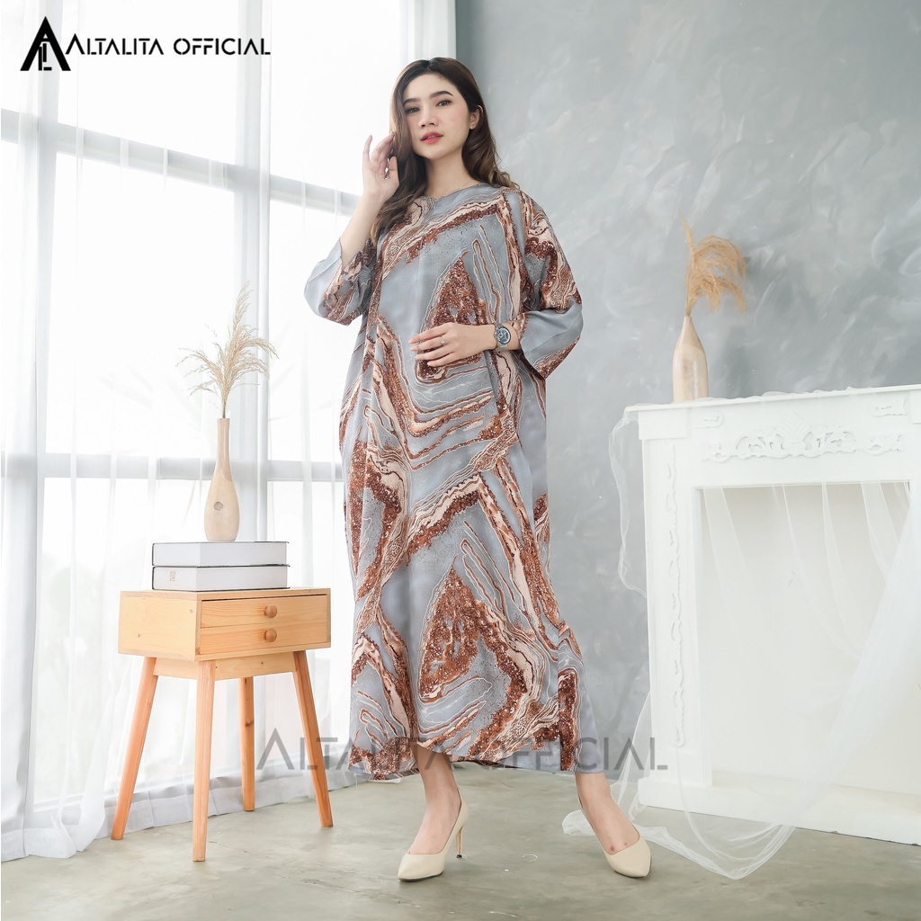 Long Daster Gamis Rayon Busui Semata Kaki Motif Viral Kekinian Murah | Homedress Daster Adem Terbaru Lengan 3/4 | Longdress Daster Panjang Busui Best Seller Non Ruffle