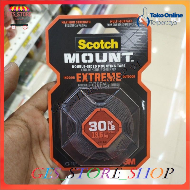 

Scotch Double tape Extreme 13,6 Kg Double tape indoor dan outdoor
