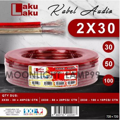 Kabel 1 ROLL / KABEL AUDIO 100 YARD / KABEL SERABUT / roll / Kabel Transparan / Kabel speaker / Kabe