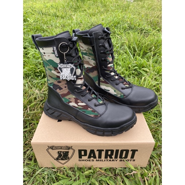 SEPATU PDL NKRI NEW SEPATU LORENG HIJAU NKRI MERK PATRIOT KULIT SAPI