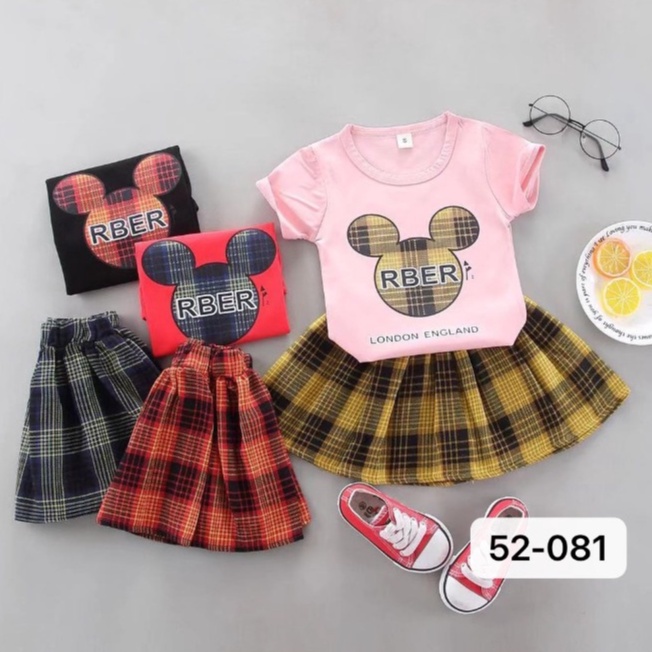 Baju Anak Perempuan hb SET SWEET Minnie EBV Bayi Baju Anak setelan Perempuan Import lucu berkualitas STLNG04 Minnie