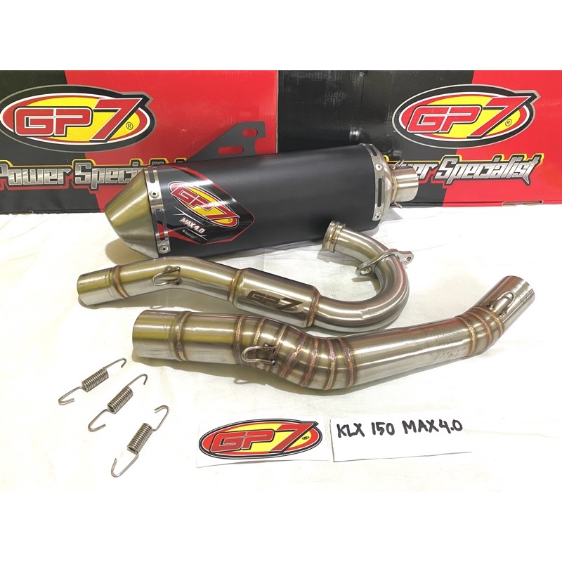 Knalpot GP7 MAX 4.0 KLX 150 CRF 150 DTracker 150 WR 155 Bore Up Fullsystem Original GP7