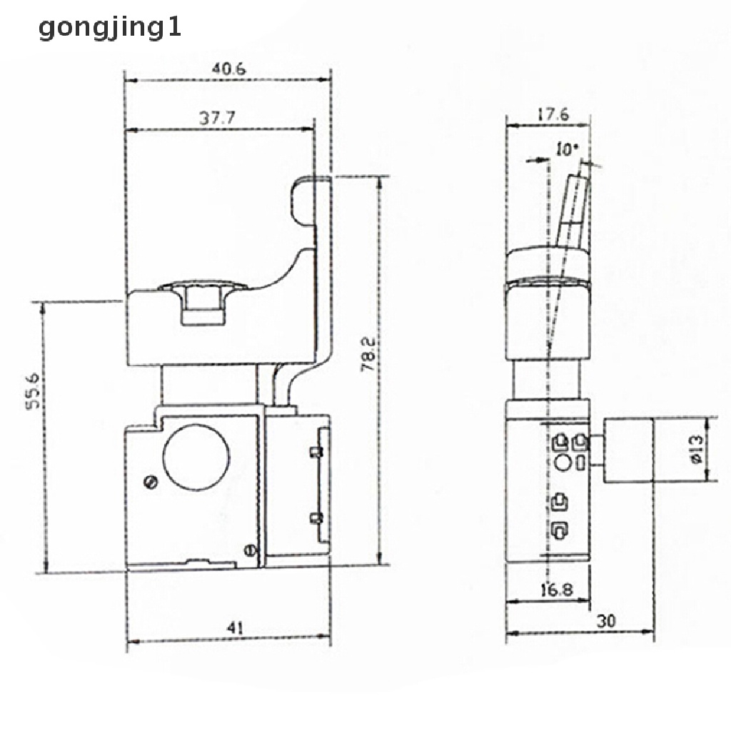 Ggg FA2-6 / 1BEK Saklar Tombol trigger Kontrol Kecepatan Bor Elektrik 6a 250v Warna Hitam