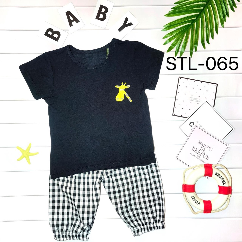 Baju Set ANAK 2-4Tahun 100%Cotton-Setelan Anak Lengan Pendek-Breathable Dan Tidak Panas