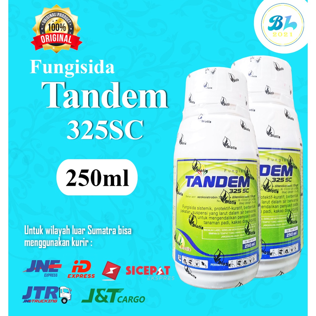 Fungisida Tandem 325EC (250ml). untuk mengendalikan penyakit pada tanaman padi, kakao dan jagung.