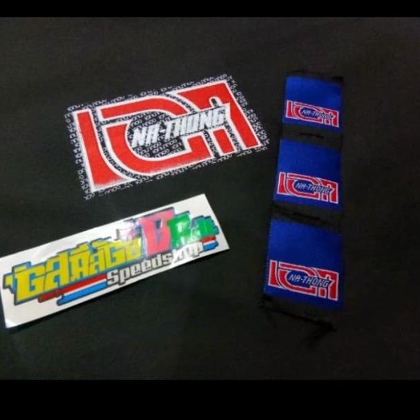 Sarung Jok Kulit Jok Nathong + Emblem Logo Nathong Original Thailand. - Hitam