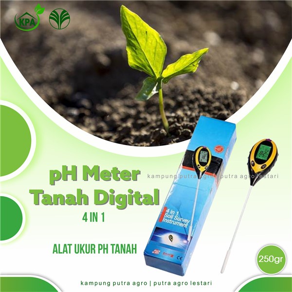 Alat Ukur PH Tanah ,Temperatur dan Kelembapan Tanah - PH Meter Tanah Digital - PH Moisture Light Tem